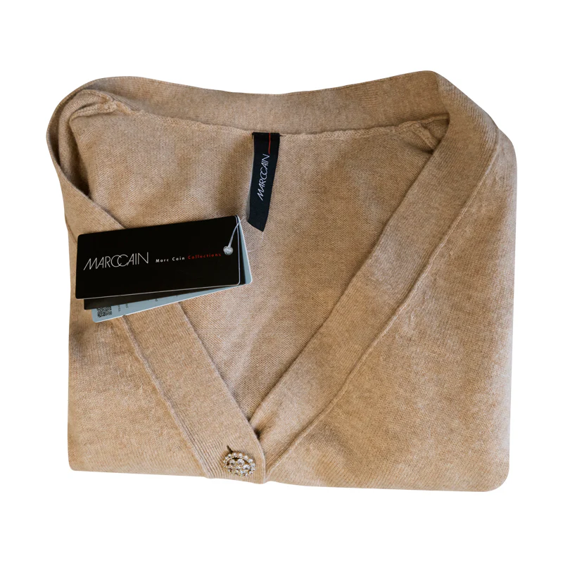 Marc Cain Women's Brown Wool Cashmere Knitted Cardigan - Image 3